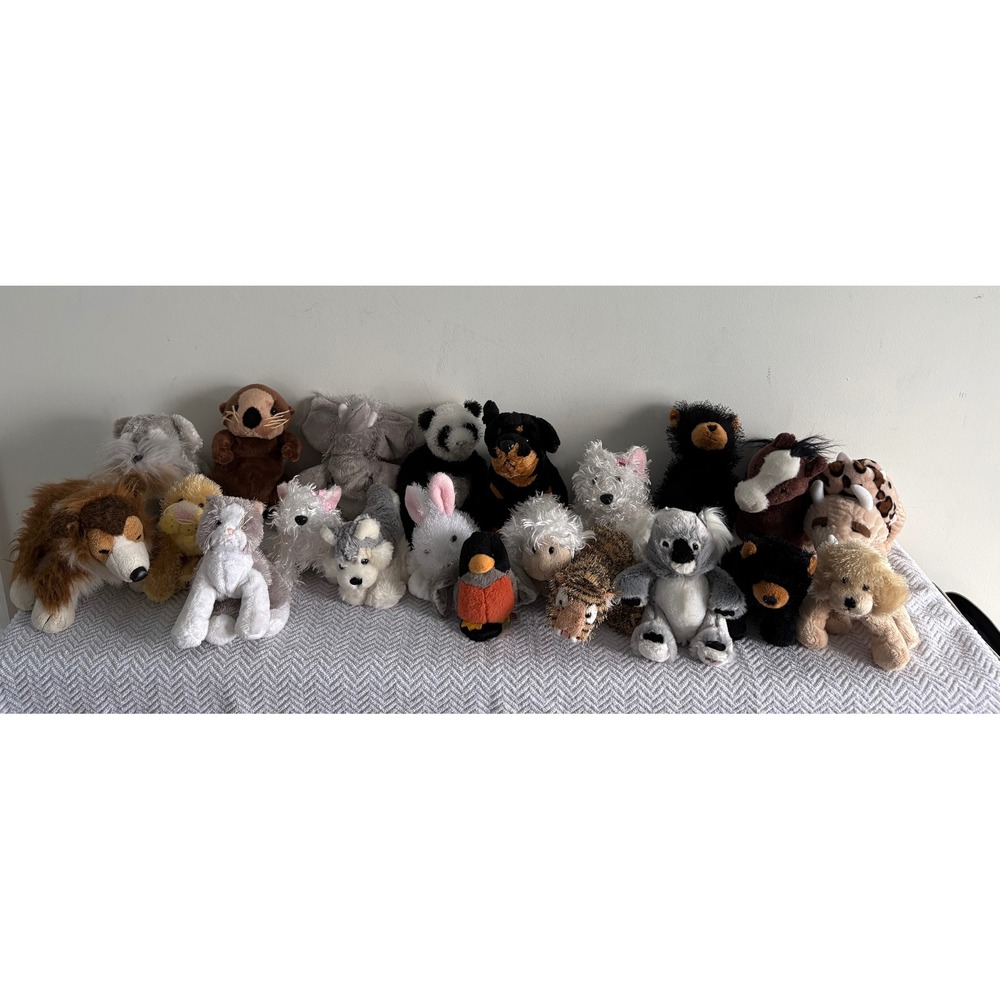 Ganz Webkinz Plush Lot of 21 Animals Koala Panda Rottweiler Elephant dno